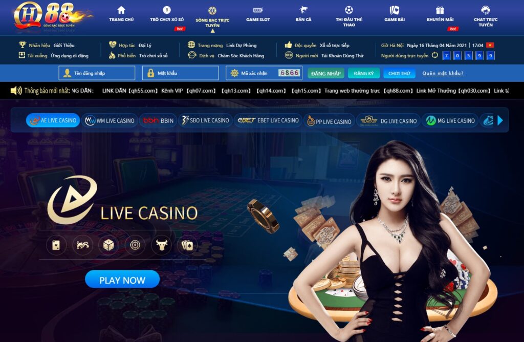 Sòng bạc trực tuyến (Online Casino) tại QH88