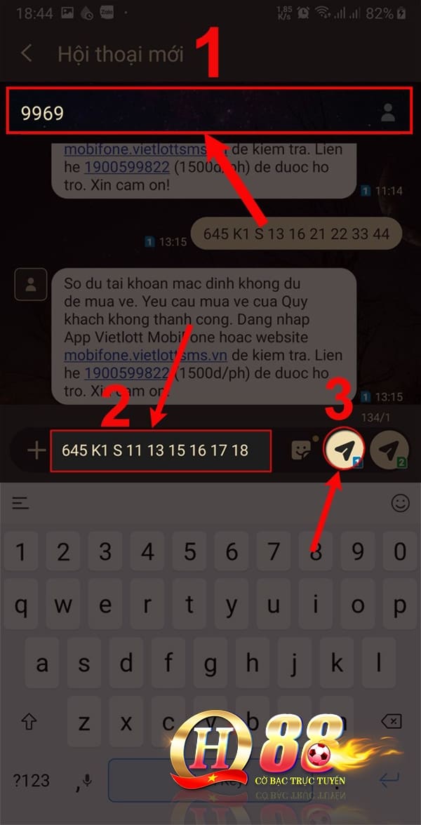 Mua vé số vietlott bằng SMS trực tiếp